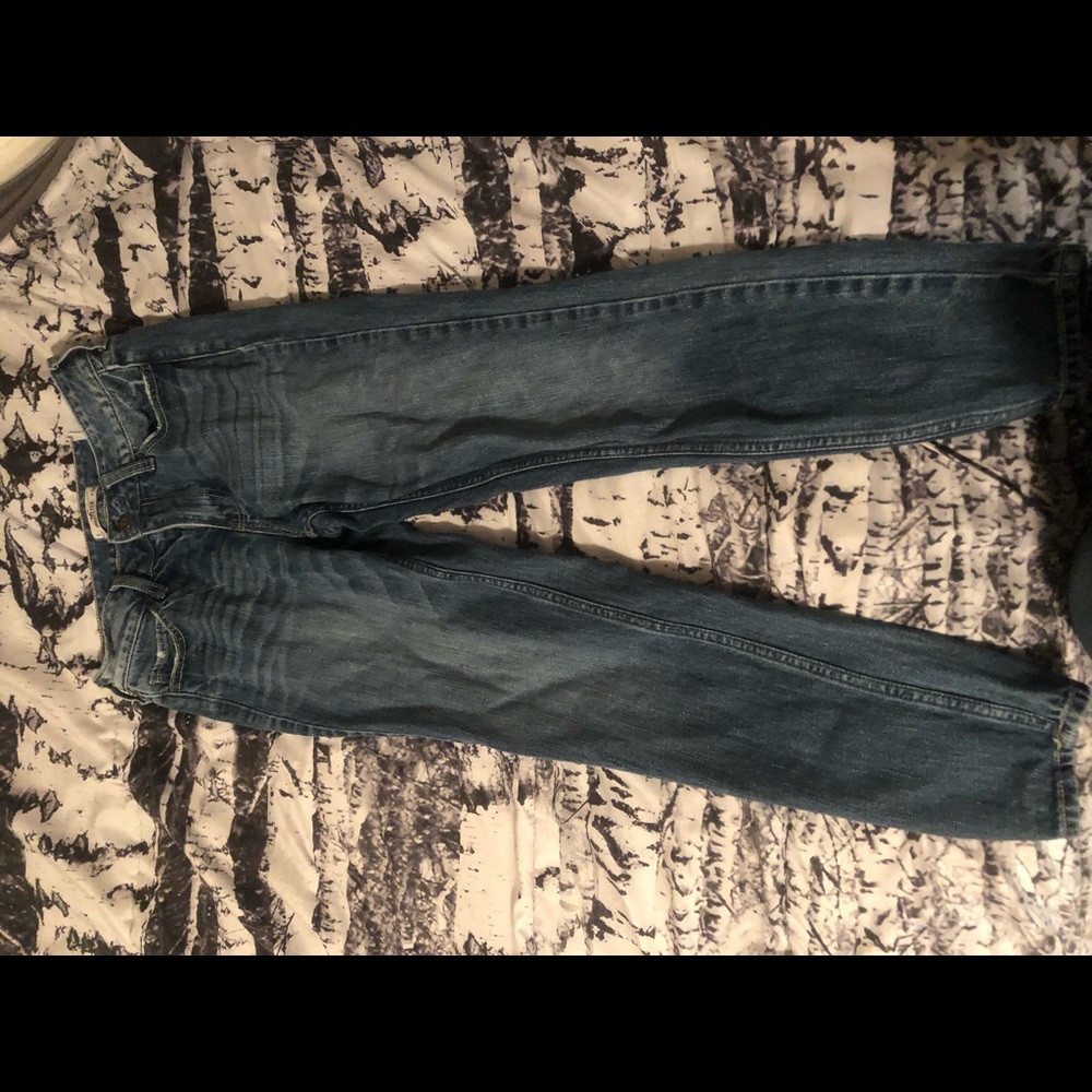 Dark blue jeans
